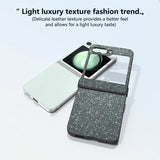 Калъф с Изящна Декорация за Samsung Z Flip 7 FE/Z Flip 6, Glitter Case, Черен (3)