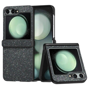 Калъф с Изящна Декорация за Samsung Z Flip 7 FE/Z Flip 6, Glitter Case, Черен