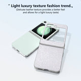Калъф с Изящна Декорация за Samsung Z Flip 7 FE/Z Flip 6, Glitter Case, Бял (3)