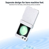 Калъф с Изящна Декорация за Samsung Z Flip 7 FE/Z Flip 6, Glitter Case, Бял (5)