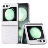 Калъф с Изящна Декорация за Samsung Z Flip 7 FE/Z Flip 6, Glitter Case, Бял