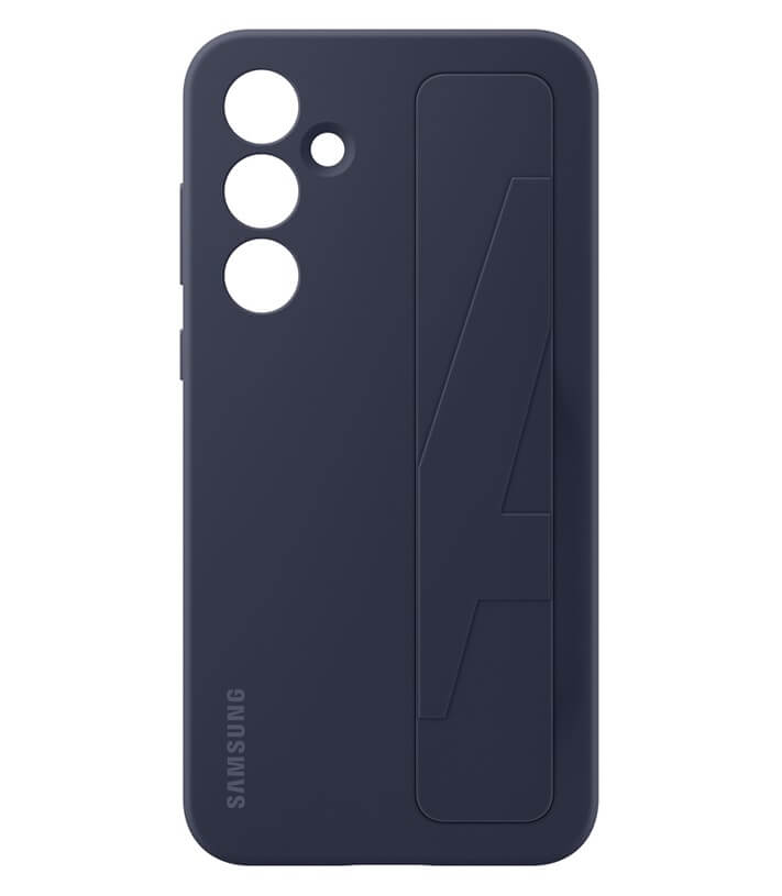 Оригинален Калъф с Държач за Samsung A55, Silicone Grip Case EF-GA556TBEGWW, Черен (4)