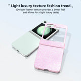 Калъф с Изящна Декорация за Samsung Z Flip 7 FE/Z Flip 6, Glitter Case, Розов (3)