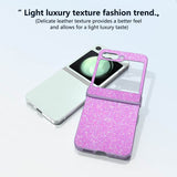 Калъф с Изящна Декорация за Samsung Z Flip 7 FE/Z Flip 6, Glitter Case, Лилав (3)