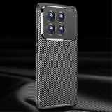 Силиконов Калъф за Xiaomi 14, New Carbon Case, Черен (6)