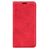 Кожен Калъф с Джобове за Xiaomi 14 Ultra, Wallet Book Case, Червен (5)