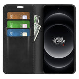 Кожен Калъф с Джобове за Xiaomi 14 Ultra, Wallet Book Case, Черен (2)