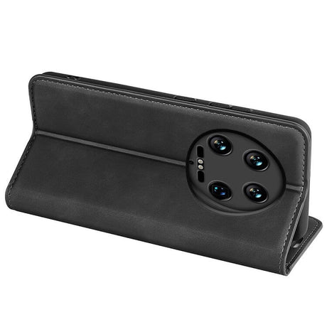 Кожен Калъф с Джобове за Xiaomi 14 Ultra, Wallet Book Case, Черен (4)