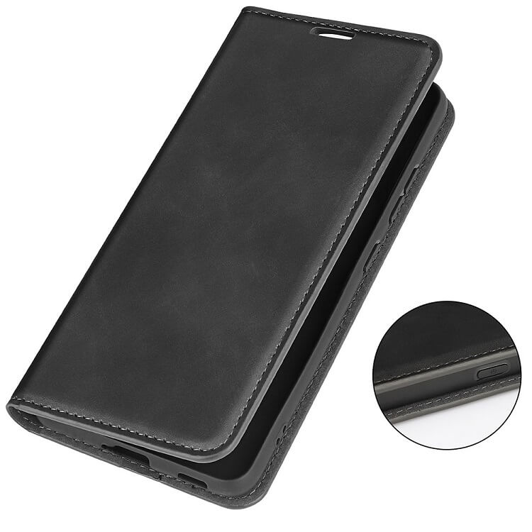 Кожен Калъф с Джобове за Xiaomi 14 Ultra, Wallet Book Case, Черен (7)