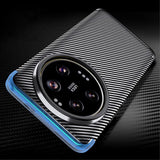 Силиконов Калъф за Xiaomi 14 Ultra, New Carbon Case, Черен (3)