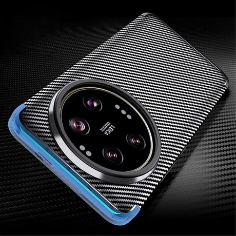 Силиконов Калъф за Xiaomi 14 Ultra, New Carbon Case, Черен (3)