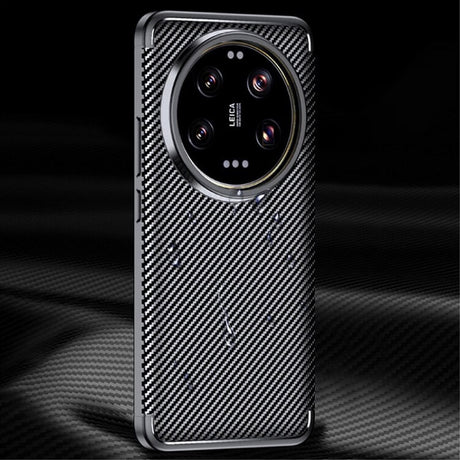 Силиконов Калъф за Xiaomi 14 Ultra, New Carbon Case, Черен (5)