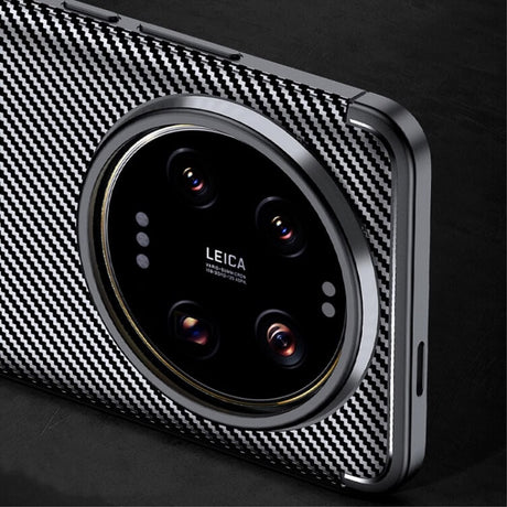 Силиконов Калъф за Xiaomi 14 Ultra, New Carbon Case, Черен (4)