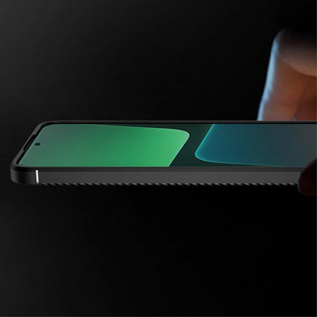 Силиконов Калъф за Xiaomi 14 Pro, New Carbon Case, Черен (2)