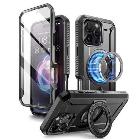 Magsafe Противоударен Калъф за iPhone 16 Pro Max, Supcase UB Pro Mag, Черен (2)