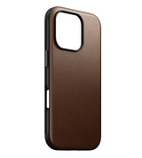 Magsafe Калъф от Естествена Кожа за iPhone 16 Pro, Nomad Modern Leather Case, Кафяв (2)