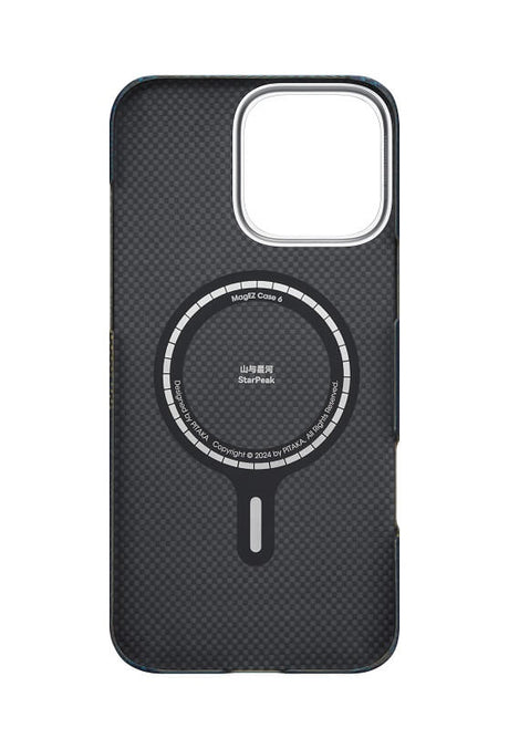 Magsafe Калъф за iPhone 16 Pro, Pitaka Edge StarPeak Milky Way Case, Син (5)