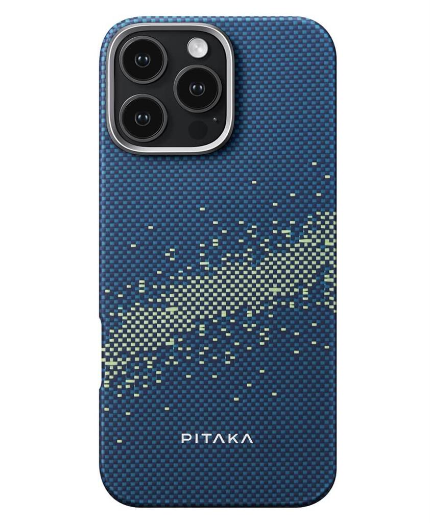 Magsafe Калъф за iPhone 16 Pro Max, Pitaka Edge StarPeak Milky Way Case, Син