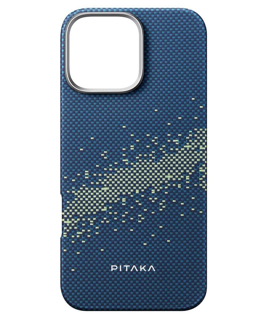Magsafe Калъф за iPhone 16 Pro, Pitaka Edge StarPeak Milky Way Case, Син (2)