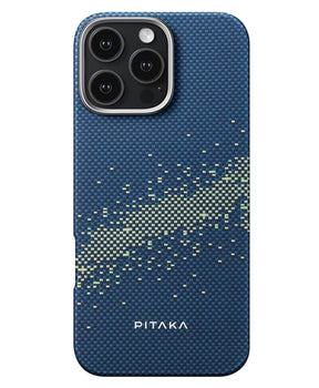 Magsafe Калъф за iPhone 16 Pro, Pitaka Edge StarPeak Milky Way Case, Син