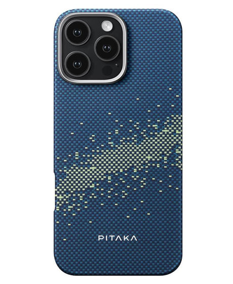 Magsafe Калъф за iPhone 16 Pro, Pitaka Edge StarPeak Milky Way Case, Син