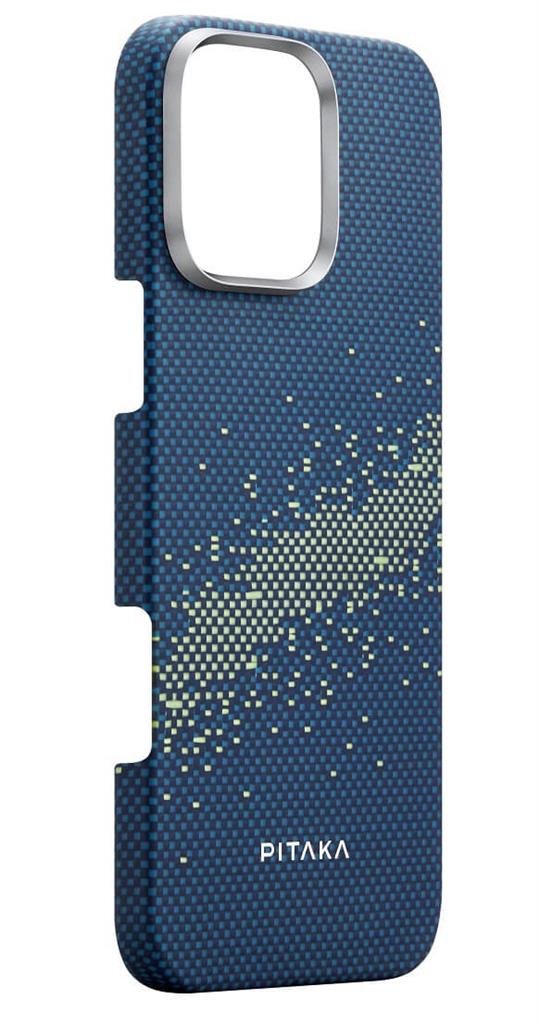 Magsafe Калъф за iPhone 16 Pro Max, Pitaka Edge StarPeak Milky Way Case, Син (3)