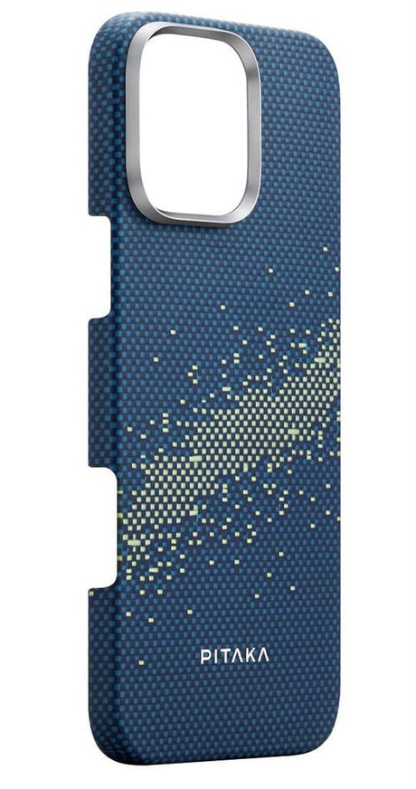 Magsafe Калъф за iPhone 16 Pro Max, Pitaka Edge StarPeak Milky Way Case, Син (3)