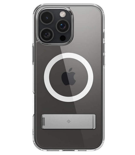 Magsafe Калъф за iPhone 16 Pro Max, Spigen Caseology Capella Kickstand Case, Прозрачен (2)