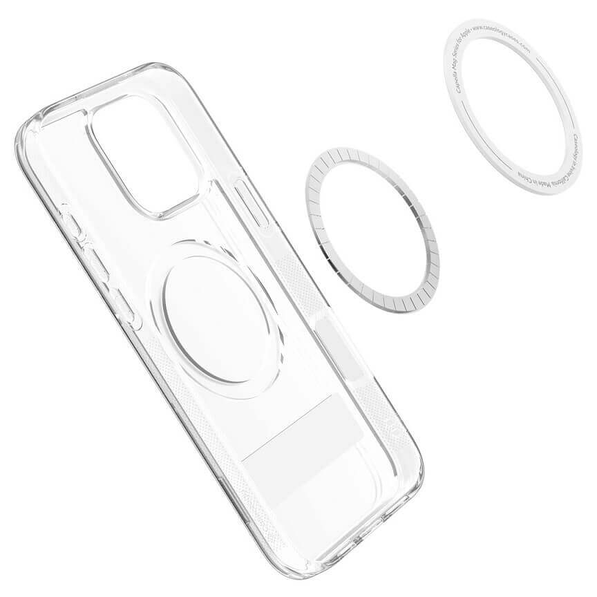 Magsafe Калъф за iPhone 16 Pro Max, Spigen Caseology Capella Kickstand Case, Прозрачен (6)