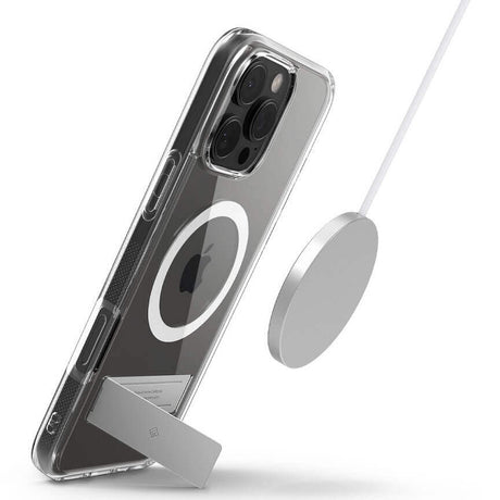 Magsafe Калъф за iPhone 16 Pro Max, Spigen Caseology Capella Kickstand Case, Прозрачен (4)