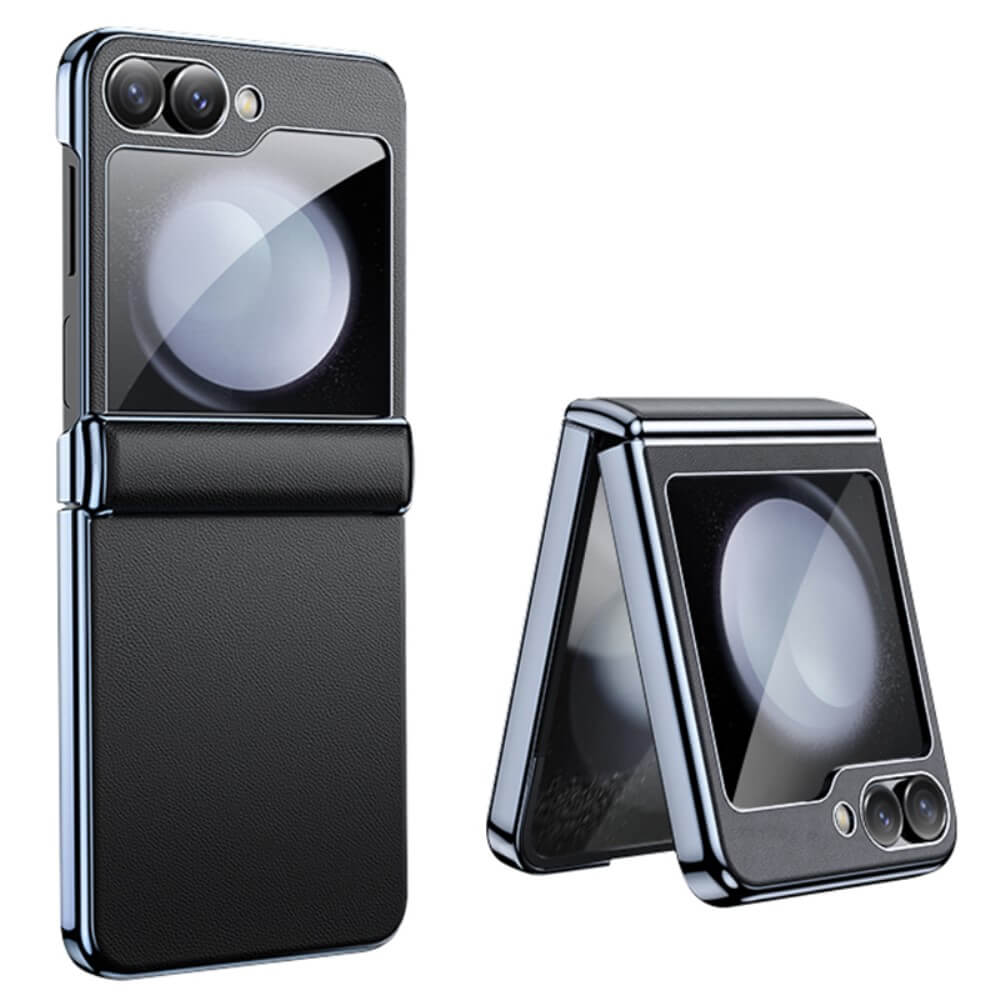 Калъф с Предпазител за Samsung Galaxy Z Flip 7 FE/Z Flip 6, GKK Electroplating Magnetic Hinge Case, Черен (3)