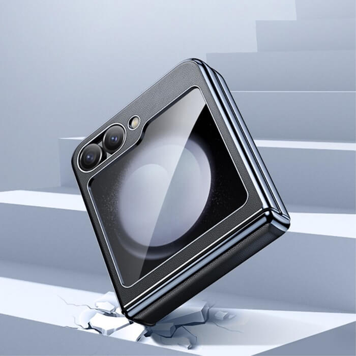 Калъф с Предпазител за Samsung Galaxy Z Flip 7 FE/Z Flip 6, GKK Electroplating Magnetic Hinge Case, Черен (6)