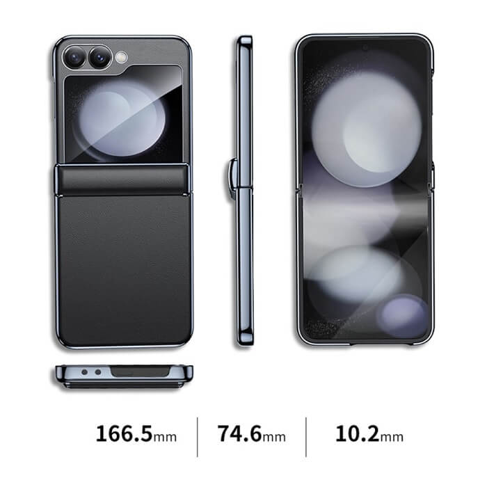 Калъф с Предпазител за Samsung Galaxy Z Flip 7 FE/Z Flip 6, GKK Electroplating Magnetic Hinge Case, Черен (10)