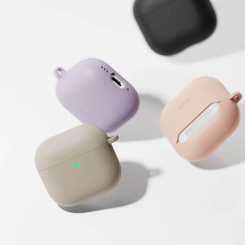 Калъф за Слушалки за Apple Airpods 4, Ringke Silicone Case, Розов (4)