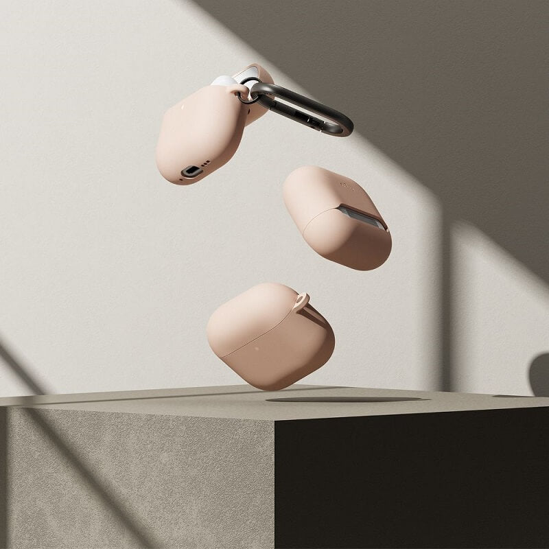 Калъф за Слушалки за Apple Airpods 4, Ringke Silicone Case, Розов (5)