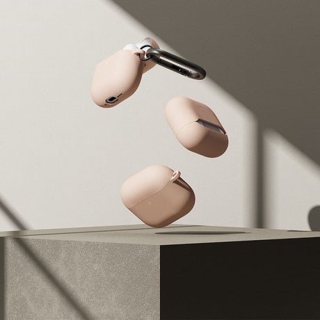 Калъф за Слушалки за Apple Airpods 4, Ringke Silicone Case, Розов (5)