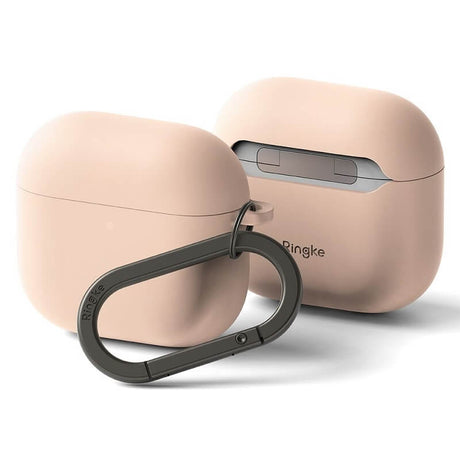 Калъф за Слушалки за Apple Airpods 4, Ringke Silicone Case, Розов (2)