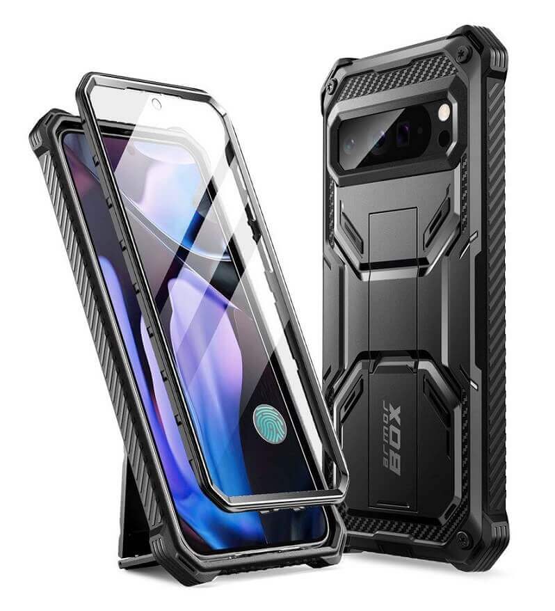 Противоударен Калъф за Google Pixel 9 Pro/ 9, Supcase Iblsn ArmorBox, Черен