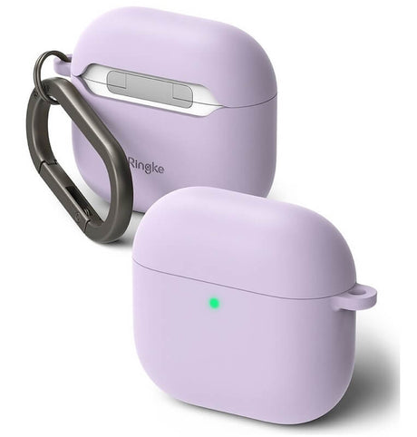 Калъф за Слушалки за Apple Airpods 4, Ringke Silicone Case, Лилав