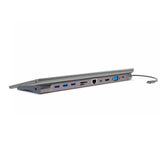 USB-C Хъб, 4Smarts 11in1 VGA-HDMI-Ethernet-USB 3.0-Card Slot, Сив (5)