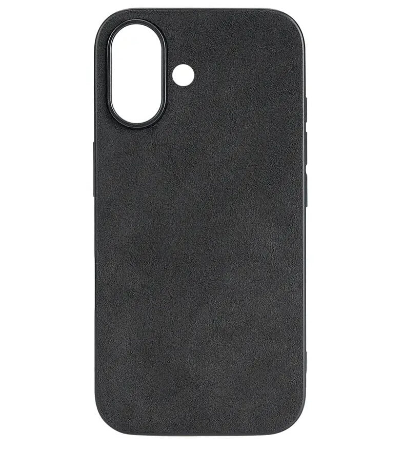 Елегантен Калъф за iPhone 16, Alcantara Case, Черен
