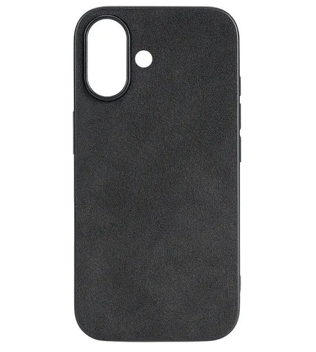 Елегантен Калъф за iPhone 16, Alcantara Case, Черен