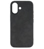 Елегантен Калъф за iPhone 16, Alcantara Case, Черен