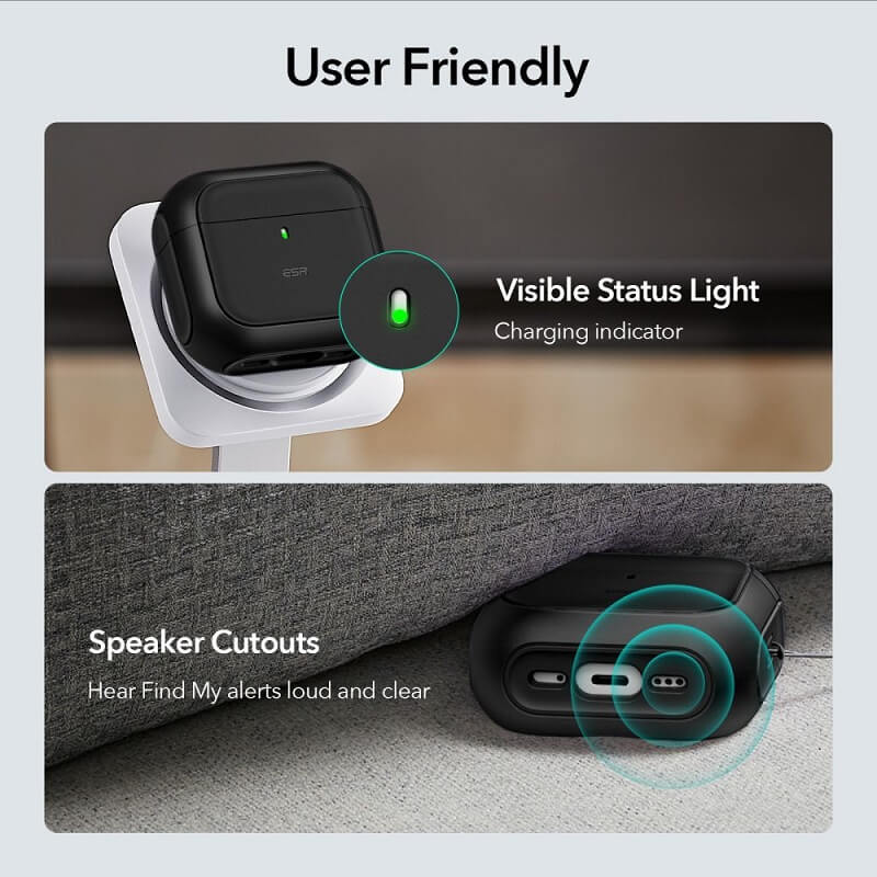 Magsafe Калъф за Apple AirPods 4, ESR Orbit Magnetic Case, Черен (7)