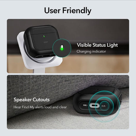 Magsafe Калъф за Apple AirPods 4, ESR Orbit Magnetic Case, Черен (7)