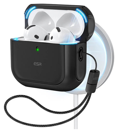 Magsafe Калъф за Apple AirPods 4, ESR Orbit Magnetic Case, Черен