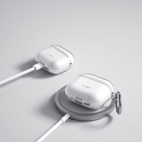Силиконов Калъф за Apple Airpods 4, Tech-Protect FlexAir Clear Case, Прозрачен (5)