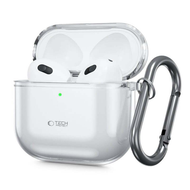 Силиконов Калъф за Apple Airpods 4, Tech-Protect FlexAir Clear Case, Прозрачен (7)