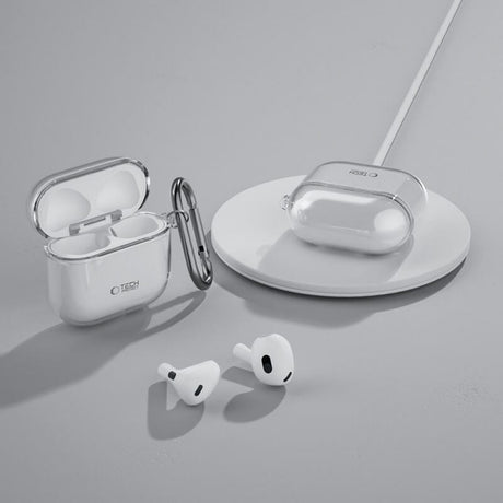 Силиконов Калъф за Apple Airpods 4, Tech-Protect FlexAir Clear Case, Прозрачен (6)