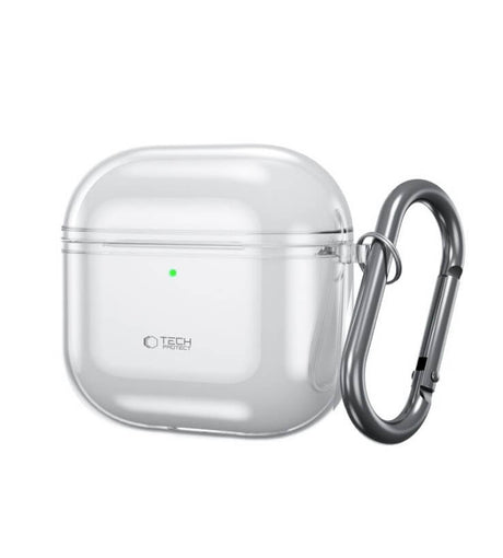 Силиконов Калъф за Apple Airpods 4, Tech-Protect FlexAir Clear Case, Прозрачен